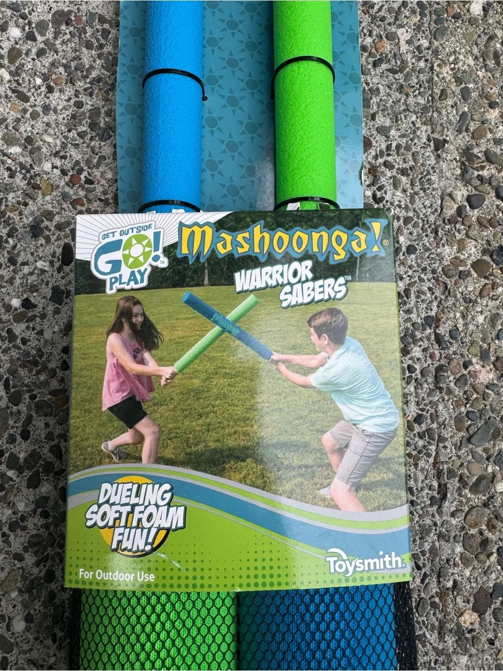 TOYSMITH Mashoonga Foam Warrior Sabers - Blue & Green Duel Set - Picture 1 of 3